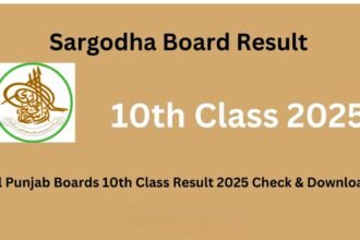 10th Class Sargodha Board Result 2025 – Check by Roll Number