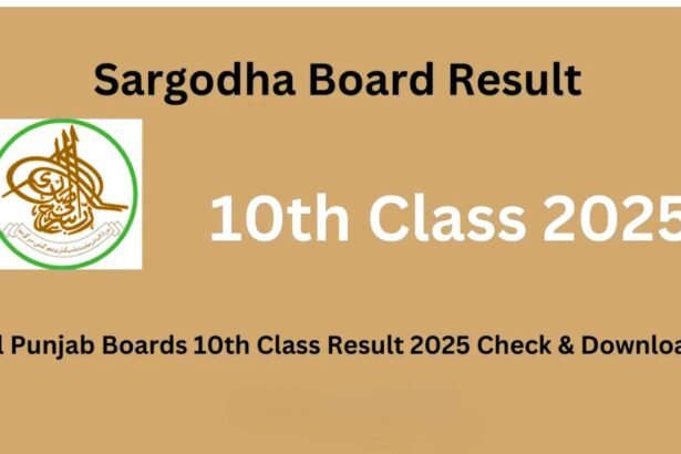 10th Class Sargodha Board Result 2025 – Check by Roll Number
