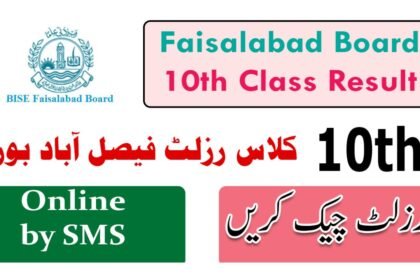 10th Class Faisalabad Board Result Check by Roll Number 2025