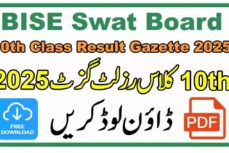 BISE Swat 10th Class Result 2025 – Check by Name, Roll Number & Gazette