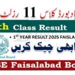 Bise faisalabad 1st year result 2025 roll number