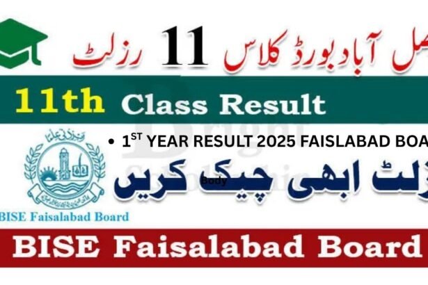 Bise faisalabad 1st year result 2025 roll number