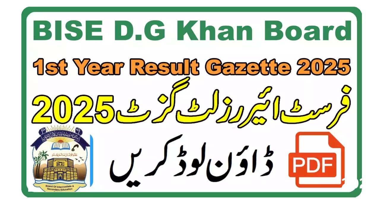 BISE DG Khan 1st Year Result 2025 Check By Roll Number