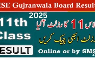 BISE Gujranwala 1st Year Result 2025 By Roll Number