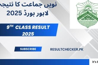 BISE Lahore 9th Class Result 2025 – Check Online by Roll Number, Name & Gazette