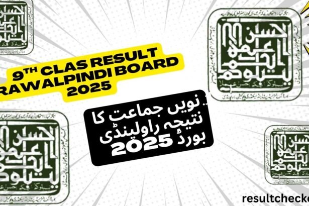 BISE Rawalpindi 9th Class Result 2025 ,Check by Roll Number, Name & Gazette.